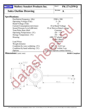 PK-27A25WQ datasheet  